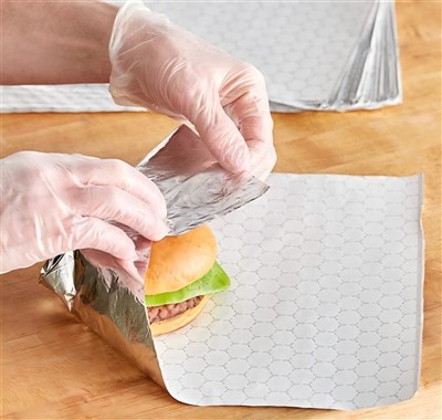 Feuilles de papier d'aluminium pliées pour nourriture -17 ans + expérience